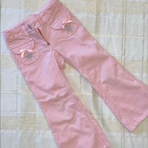 Gymboree girls size 4 pink shimmery cords. EUC